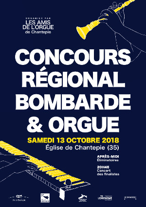 Affiche du Concours Régional Bombarde & Orgue 2018